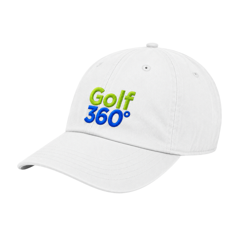 Golf 360 38° South Cotton Golf Cap | White