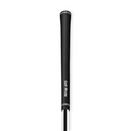 The Golf Pride Tour Ribbed Grip | Standard | Black by Golf Pride is shown vertically on a golf club against a white background, offering Tour Velvet Feel and ensuring consistent hand placement for every swing.