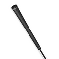 Close-up of the Golf Pride Tour Velvet Cord Grip | Standard | Black, attached to a silver shaft. This Golf Pride grip offers tour-level feel and all-weather control, shown against a white background.