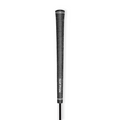 Close-up of a Golf Pride Tour Velvet Cord Grip | Standard | Black with the Golf Pride logo near the end, showcasing its textured design for tour-level feel and all-weather control against a plain white background.
