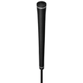 A close-up of the grip end of a black Golf Pride Tour Velvet Undersize Golf Grip, showing its textured dotted pattern for enhanced hold and two white stripes near the top. Brand: Golf Pride.