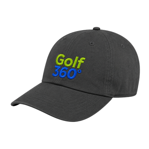 Golf360 38° South Cotton Golf Cap | Charcoal