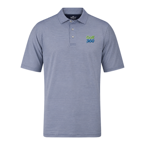 Golf360 38° South Men's Golf Polo | Mini Stripe Navy/White