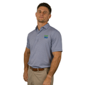 Golf360 38° South Men's Golf Polo | Mini Stripe Navy/White