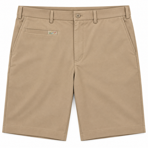 Greg Norman G7XLH534 men's golf shorts in tan
