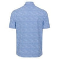 Greg Norman Shark Tail Matrix men's golf polo in Navy back view