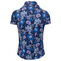 Greg Norman Twinflower Tide women's golf polo in Navy – alternate view