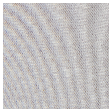 Close-up of Greg Norman Men’s Weatherknit Lined Quarter-Zip Wind Sweater, showing light gray knit fabric with a subtle ribbed texture, evenly spaced vertical stitches, and a soft, smooth finish.