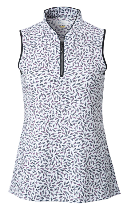 Greg Norman Women's Sleeveless Floral Print Polo