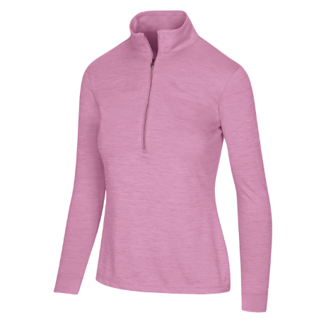 Greg Norman Women's Utility Half Zip Mock Primrose Heather