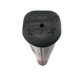 Close-up of the black end cap on a JumboMax ST/1.3 Jumbo Putter Grip in Green/Black, showing "JumboMax" and "ST/13" embossed, against a white background.