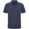 Levelwear Lennox navy golf polo, front product view