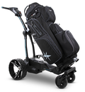 The MGI Ai Navigator GPS+ Electric Golf Trundler (with free accessory pack) features large wheels, a sturdy frame, and an easy-to-use handle—perfect for golfers seeking convenience and style from the trusted MGI brand.