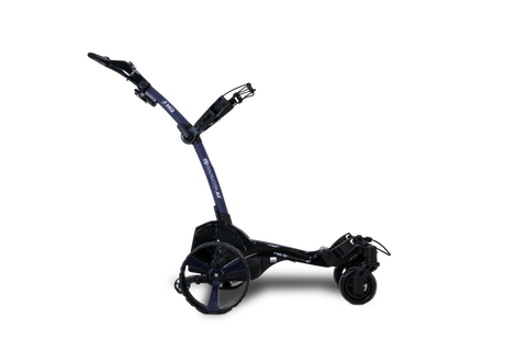 MGI Zip Navigator All Terrain electric golf trundler Matte Navy - right side view