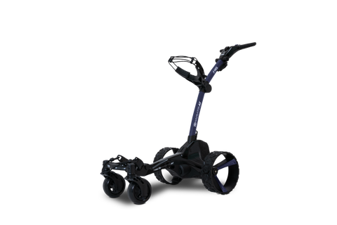 MGI Zip Navigator All Terrain electric golf trundler Matte Navy - front three-quarter view
