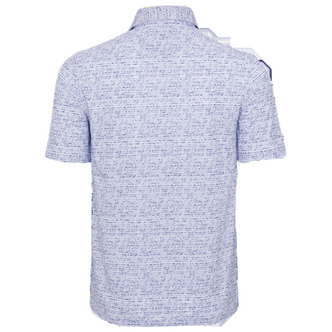 Greg Norman Men's ML75 Graffiti Fin Stripe Mesh Polo