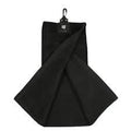 Masters Tri Fold Black Golf Towel