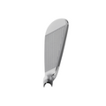 A close-up of the Mizuno 2025 Pro S-1 Irons Set (4–PW) by Mizuno, showing the grain flow forged head and horizontal grooves on a white background for enhanced control.
