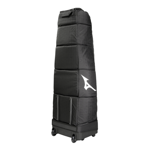 Rear view of the Mizuno 2026 Travel Cover and wheel system