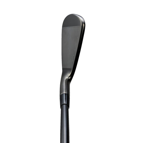 Mizuno Pro M-15 Grey IP iron, face and back detail with Dynamic Gold 105 Black Onyx shaft