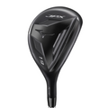 Mizuno JPX 925 Fli-Hi Hybrid, black, featuring a sleek design with a silver Mizuno logo and “JPX” branding on the crown. The clubhead has angular, aerodynamic shaping with "19" loft marking and "Fli-Hi" inscribed near the hosel, offering advanced performance and precision.