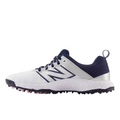 The New Balance Fresh Foam Contend V2 Womens Golf Shoes in White/Navy offer lightweight cushioning, a textured spikeless sole for traction, and the iconic N logo—ideal for women golfers seeking comfort and style.