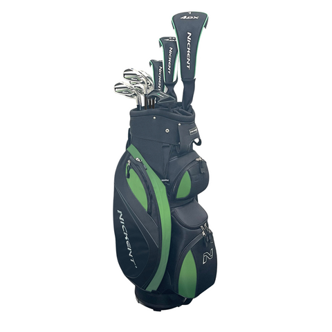 Enjoy convenience and style with the Nickent 4DX 2025 Womens Package Set—a lightweight golf bag and clubs designed specifically for women by Nickent.