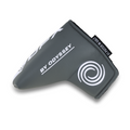 Protect your Odyssey 2025 DFX One Wide CH Putter with a grey Odyssey headcover featuring white branding, the Odyssey logo, and “Hi-Performance Golf” on a black tag—ideal for wide blade putters.