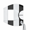 Odyssey Ai-DUAL Jailbird ½ Ball Cruiser Putter | Left-Handed at address; main image digitally adapted to show left-hand orientation