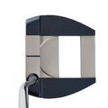 The Callaway Odyssey Ai-ONE Milled Jailbird Mini T Versa 90 DB Putter features a rectangular, open-frame head and silver/black colors with Versa 90 alignment, shown from above against a white background.