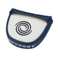 Protect your Odyssey Ai-ONE Milled Rossie V T DB Putter with this blue and white headcover, featuring a navy swirl logo on top and ODYSSEY embroidered in white on the side.
