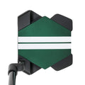 Odyssey TRTL Crank Hosel putter at address, showing the crank hosel and white Twin Track lines