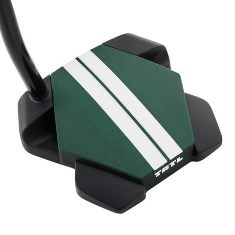 Odyssey TRTL Double Bend putter, rear three-quarter view showing the Twin Track lines