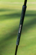 Odyssey TRTL Max Broomstick grip detail with Broomstick branding and green turtle-shell pattern