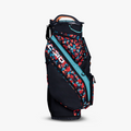Ogio Silencer Cart Bag 25 Confetti Golf Bag side angle showing the bright colours and pockets