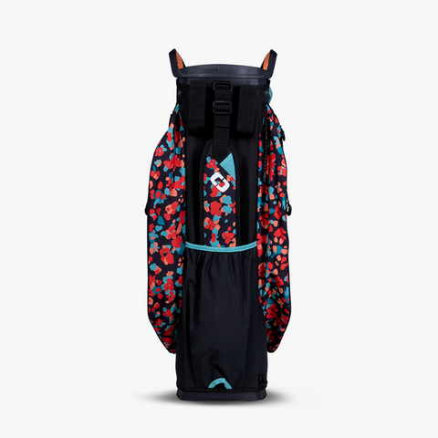 Ogio Silencer Cart Bag 25 Confetti back of the bag showing the carry strap tucked away