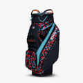 Ogio Silencer Cart Bag 25 Confetti showing the front and side of the bag and it's striking colours