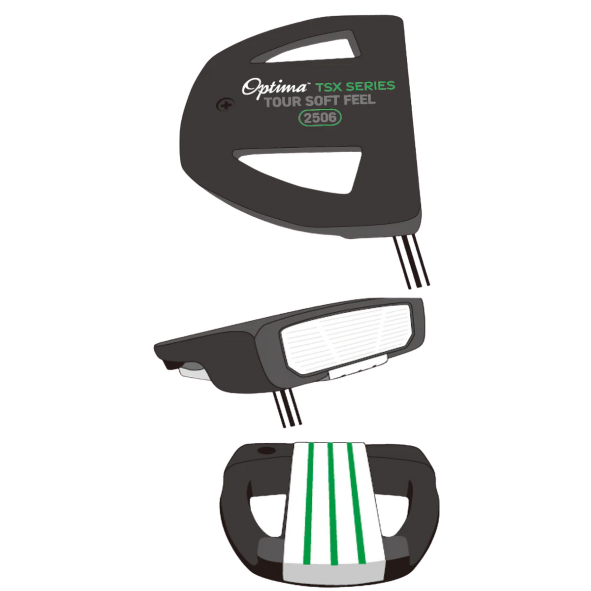 Optima TSX Putter Range | Smooth Roll, Clean Setup