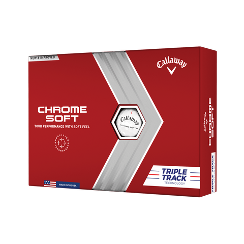 Callaway Chrome Soft Triple Track Golf Balls - White