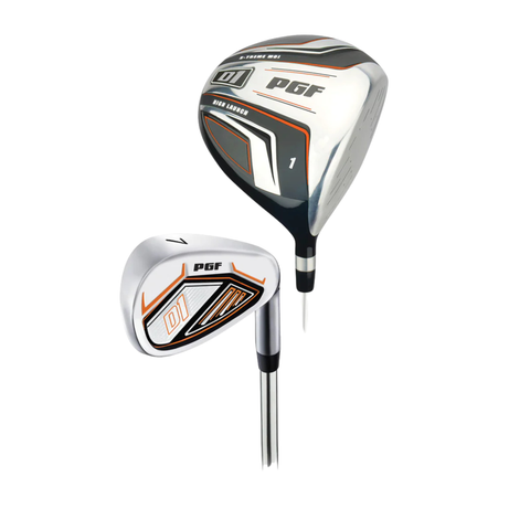 PGF D1 Powerpact Men's Golf Package Set | Regular Flex | Orange/Black