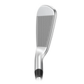 A Ping 2025 i240 Irons Set is displayed from an angled top-down view, highlighting the grooved face and sleek metallic finish against a white background—an impressive choice for any golfer.