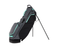 PING HooferLite 264 Stand Golf Bag | Iron/Black/Aqua, alternate side view with stand extended