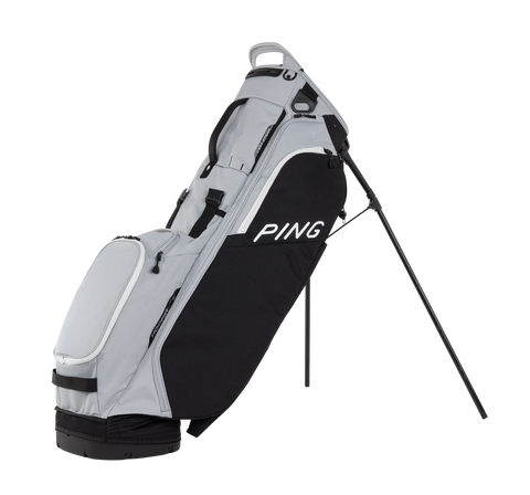 PING HooferLite 264 Stand Golf Bag | Lunar/Black, alternate side view with stand extended