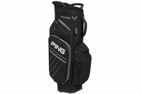 PING Traverse 244 Cart Bag in Black on a clean white background
