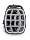 PING Traverse 244 cart golf bag in Black/Lunar/White, top view showing 14-way divider on a white background