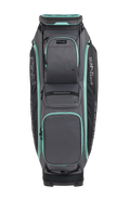 PING Traverse 244 Cart Golf Bag | Iron/Black/Aqua, front view