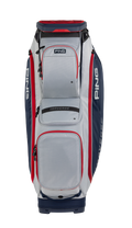 PING Traverse 244 Cart Golf Bag | Lunar/Navy/Cherry, front view