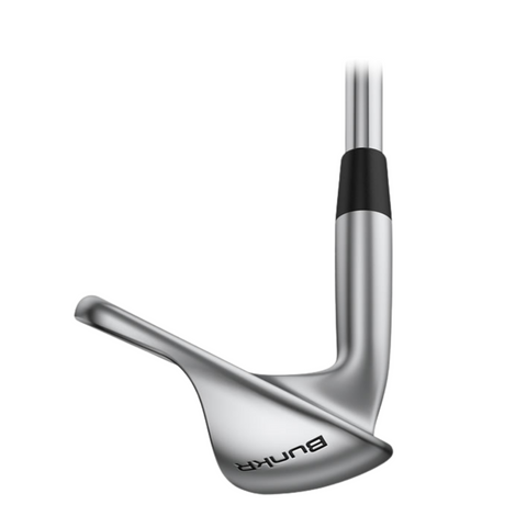 Sole of the Ping Bunkr wedge showing the loft of 64 degrees 