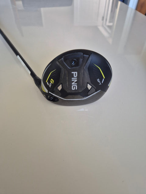 Sole view of used PING G430 SFT 5 wood showing 5 and 19 degree markings