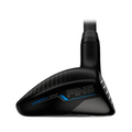 A close-up of the Ping G440 Hybrid golf club head shows its CARBONFLY WRAP for easy launch and forgiveness, with Ping in blue and white text on the side against a white background.